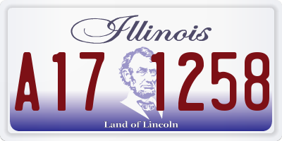IL license plate A171258