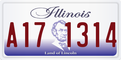 IL license plate A171314