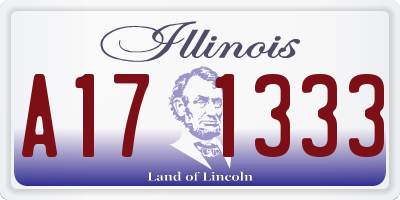 IL license plate A171333