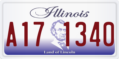 IL license plate A171340
