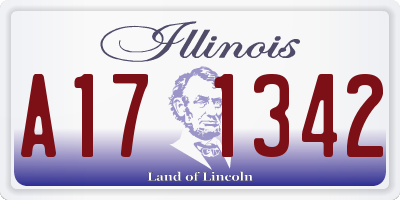 IL license plate A171342