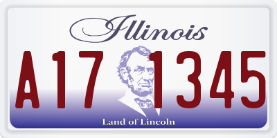 IL license plate A171345