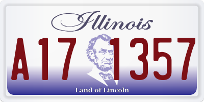 IL license plate A171357