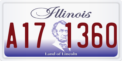 IL license plate A171360