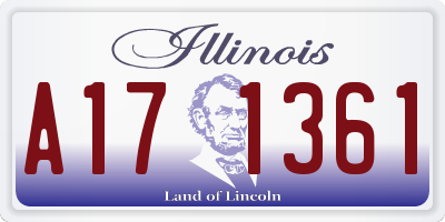 IL license plate A171361