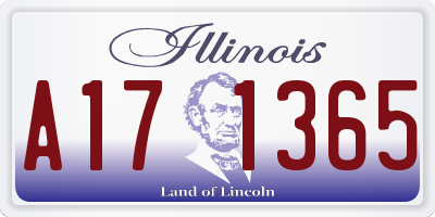IL license plate A171365