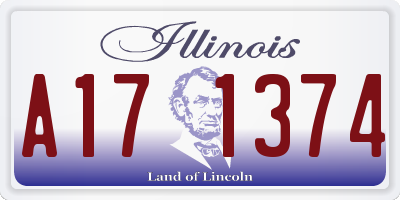 IL license plate A171374