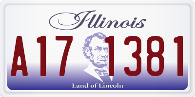 IL license plate A171381