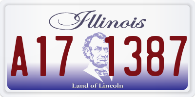 IL license plate A171387