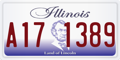 IL license plate A171389