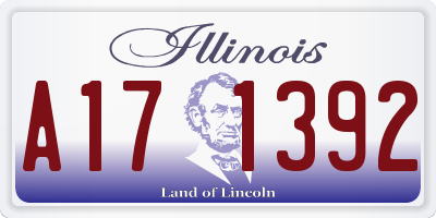 IL license plate A171392