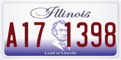 IL license plate A171398