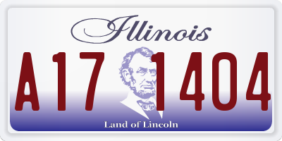 IL license plate A171404