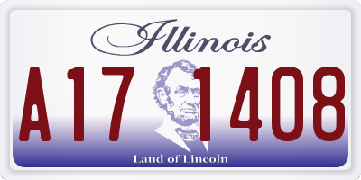 IL license plate A171408