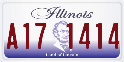 IL license plate A171414