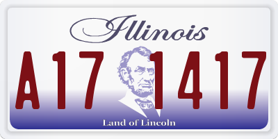 IL license plate A171417