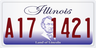 IL license plate A171421