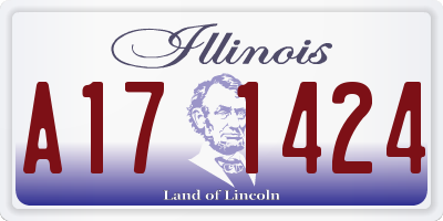 IL license plate A171424