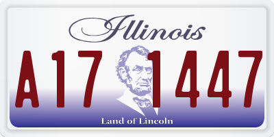 IL license plate A171447