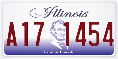 IL license plate A171454