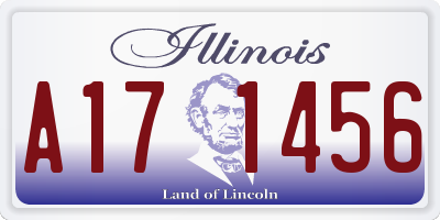 IL license plate A171456