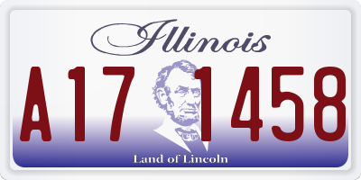 IL license plate A171458
