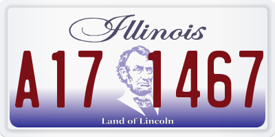 IL license plate A171467