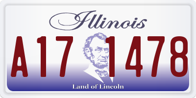 IL license plate A171478