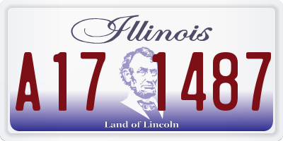 IL license plate A171487