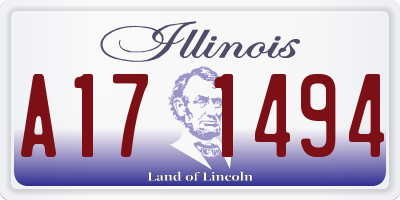 IL license plate A171494