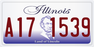 IL license plate A171539