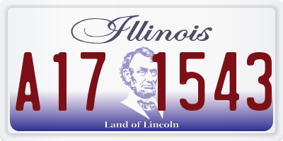 IL license plate A171543