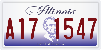 IL license plate A171547