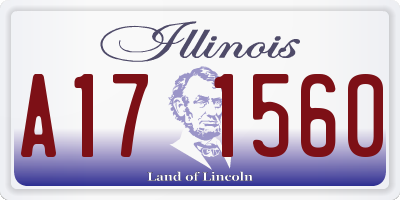 IL license plate A171560