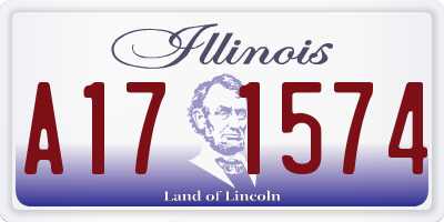 IL license plate A171574