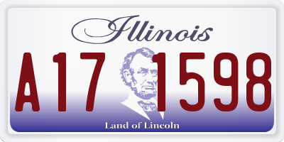 IL license plate A171598
