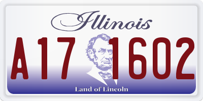 IL license plate A171602