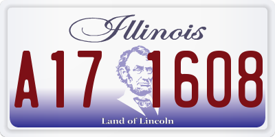 IL license plate A171608