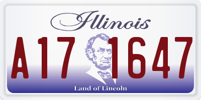 IL license plate A171647