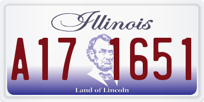 IL license plate A171651