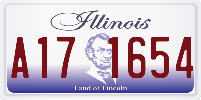 IL license plate A171654