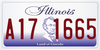 IL license plate A171665