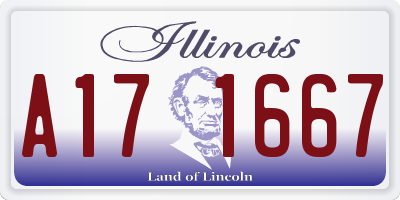 IL license plate A171667