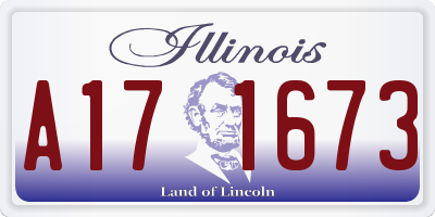 IL license plate A171673