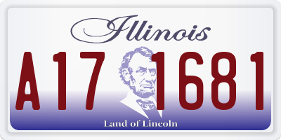 IL license plate A171681