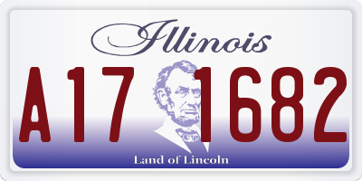 IL license plate A171682