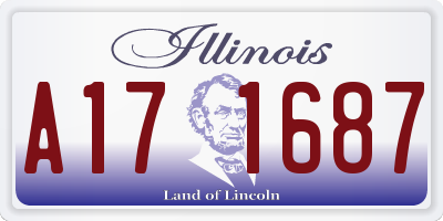 IL license plate A171687