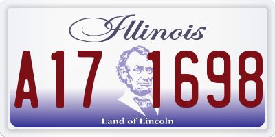 IL license plate A171698