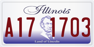 IL license plate A171703