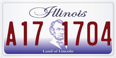 IL license plate A171704